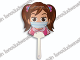 พัดพลาสติกลายการ์ตูนเด็กหญิง